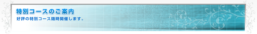 短期コースのご案内